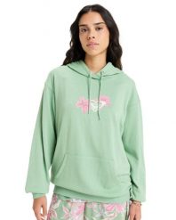 Bluza z kapturem dla Kobiety HIBISCUS HEART Zielony. Zielone bluzy z kapturem damskie Roxy, m, z bawełny. Za 249.99 zł.