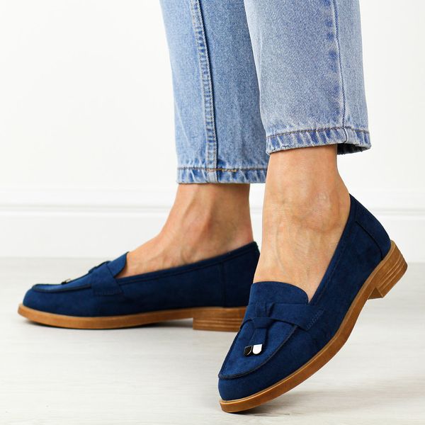 Niebieskie mokasyny damskie Vinceza 58234. Niebieskie mokasyny damskie VINCEZA, ze skóry. Za 159.00 zł.